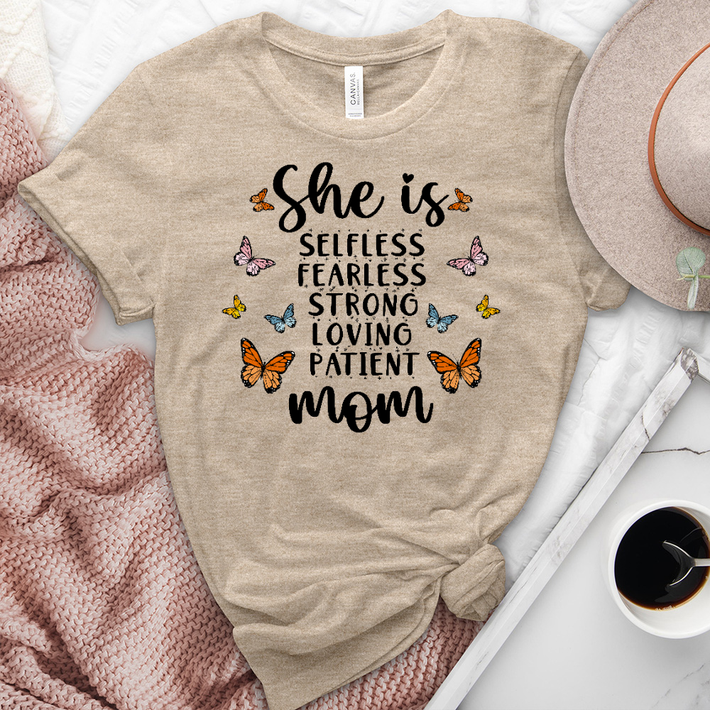 She Is Mom Heathered Tee