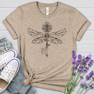 Faith Key Dragonfly  Heathered Tee