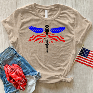 American Faith Dragonfly Heathered Tee