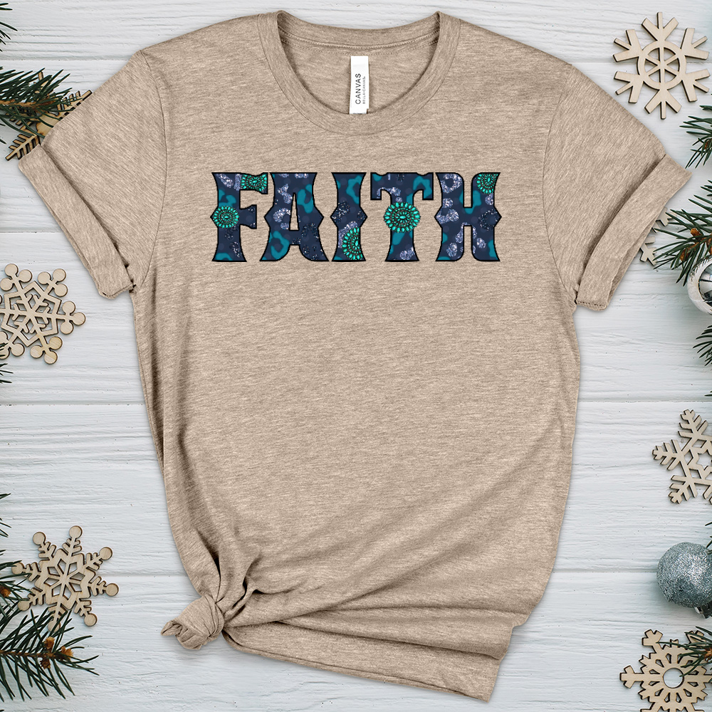 Faith Leopard P8 Heathered Tee