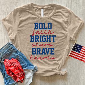 Bold Faith Bright Stars Heathered Tee