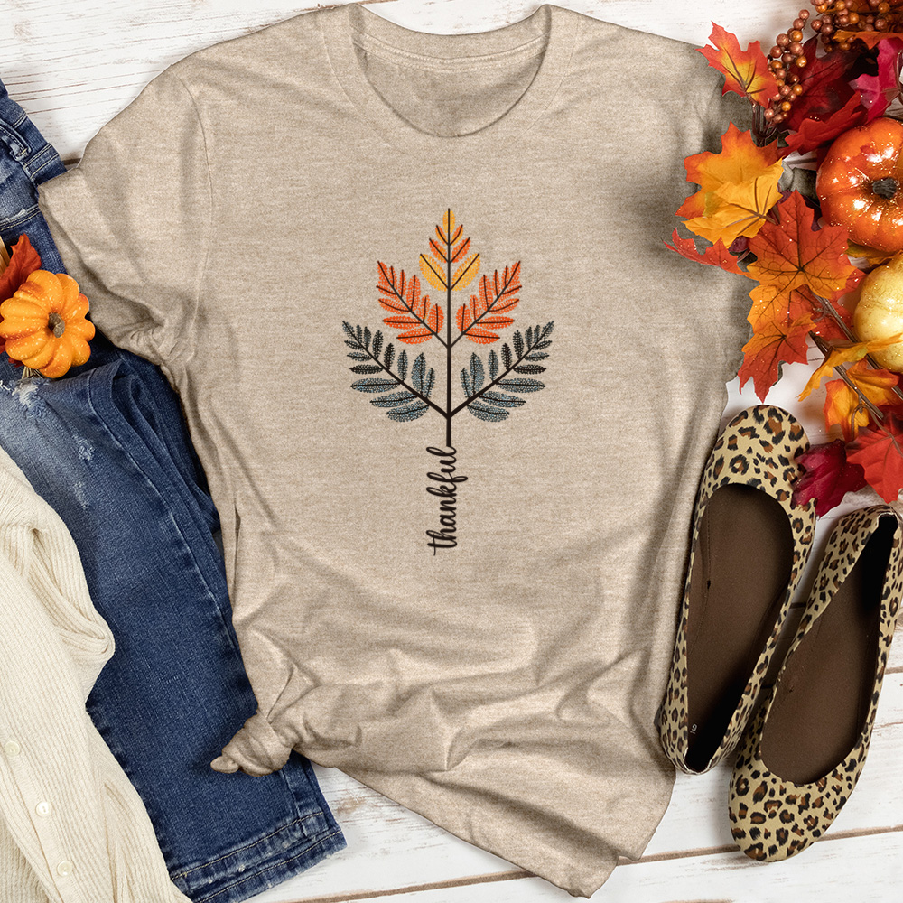 Thankful Vintage Foliage Trio Heathered Tee