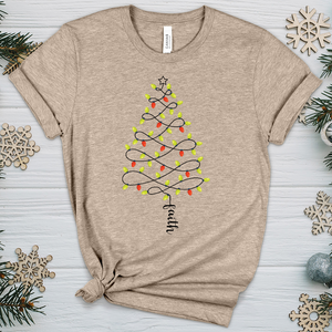 Faith Christmas Lights Heathered Tee