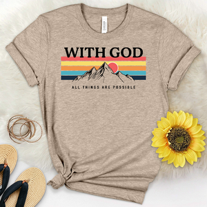 With God Mountains Heathered Tee