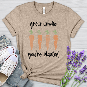 Grow Where You're Planted Carrots Heathered Tee