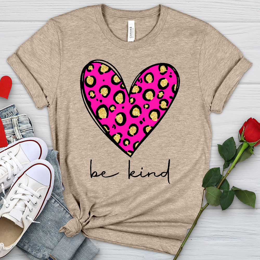 Be Kind Heart Heathered Tee