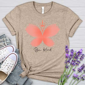 Be Kind Butterfly Heathered Tee