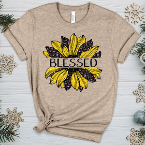 Blessed Sunflower V3 Heathered Tee