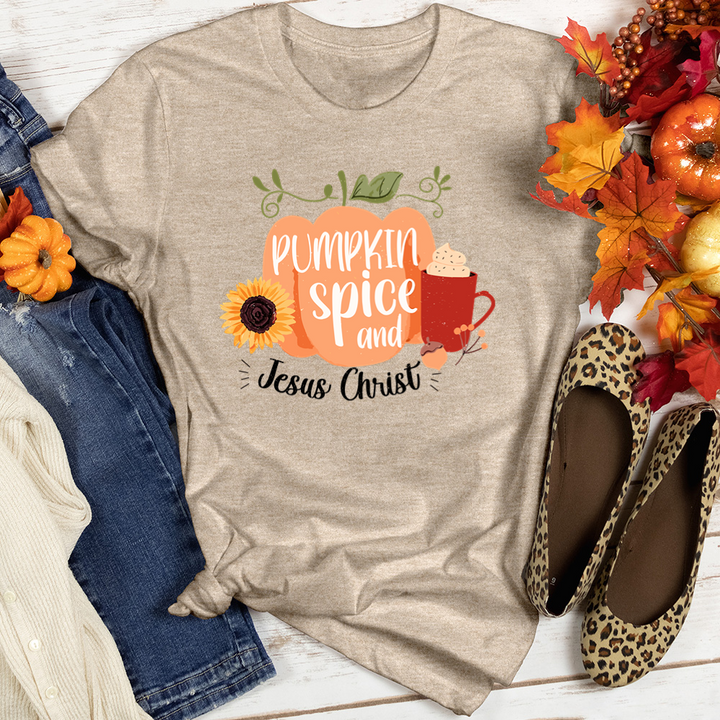 Pumpkin Spice & Christ Heathered Tee