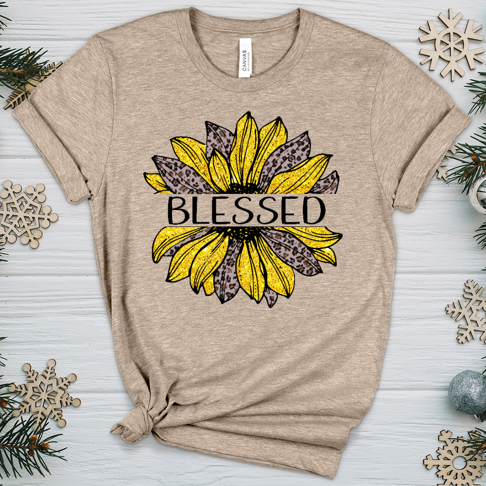 Blessed Sunflower V6 Heathered Tee