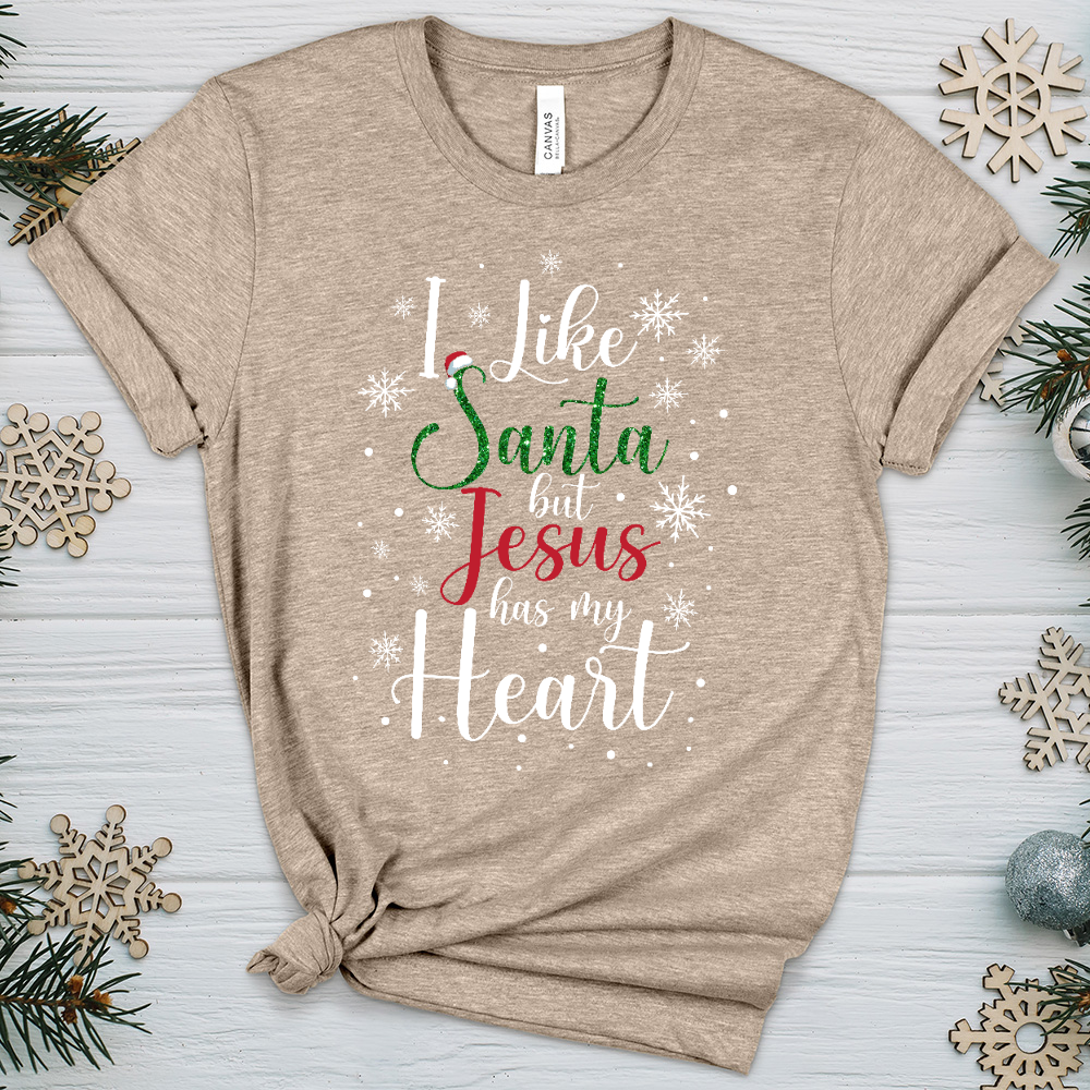 Jesus Has My Heart Heathered Tee