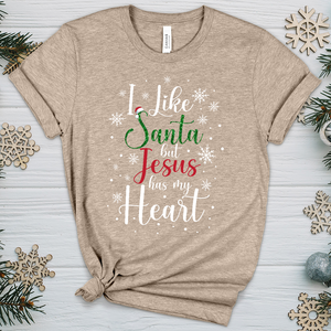 Jesus Has My Heart Heathered Tee