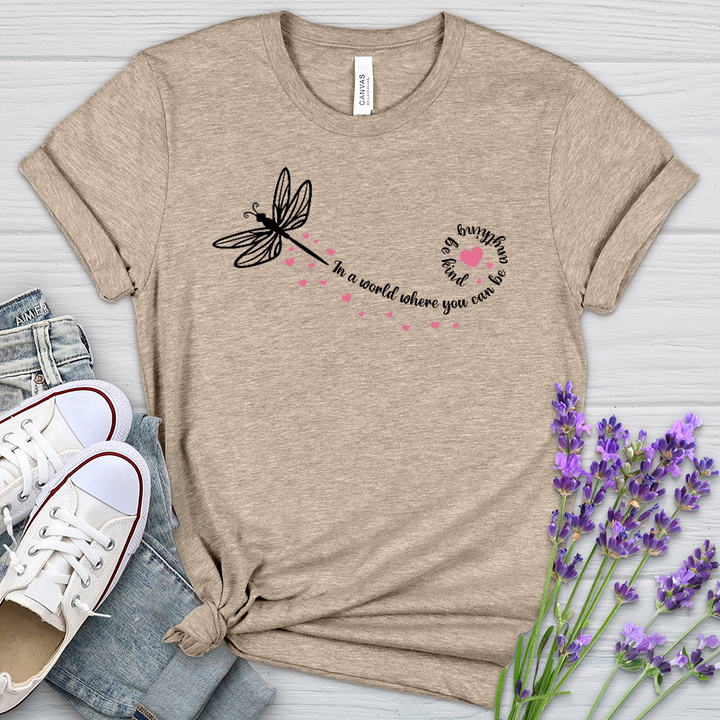 Be Kind Dragonfly Heathered Tee