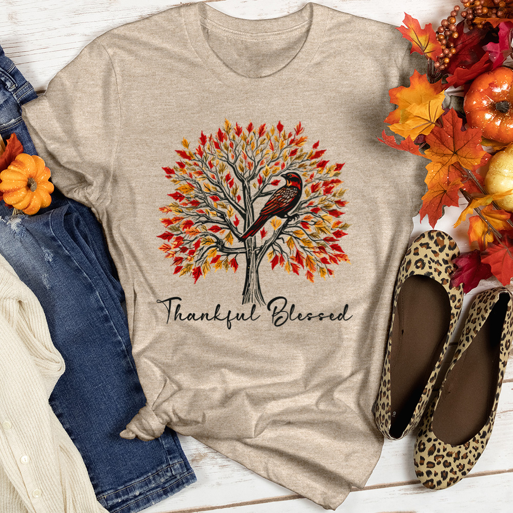 Cardinal Tartan Change Tree Heathered Tee