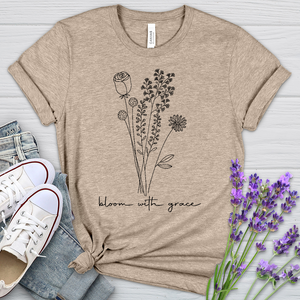 Bloom With Grace Bouquet Heathered Tee