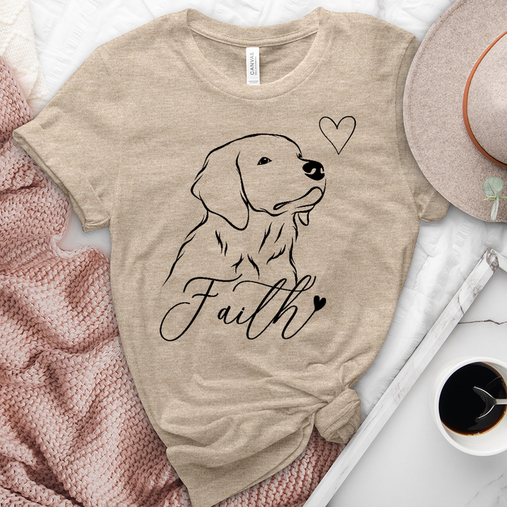 Faith Dog Sketch Heathered Tee