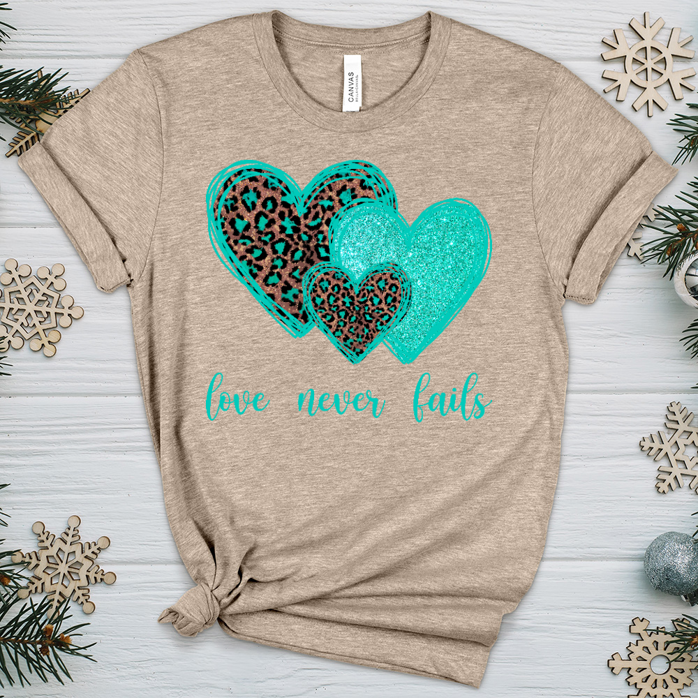 Love Never Fails V2 Heathered Tee