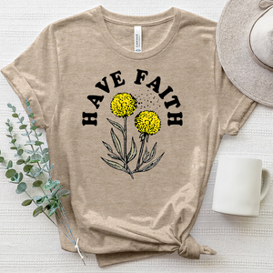 Have Faith Dandelion Heathered Tee