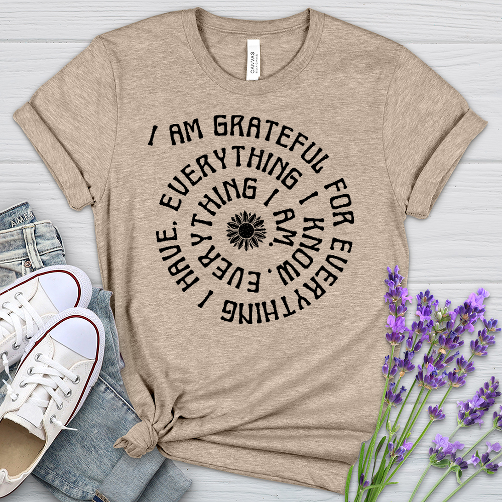 I Am Grateful Heathered Tee