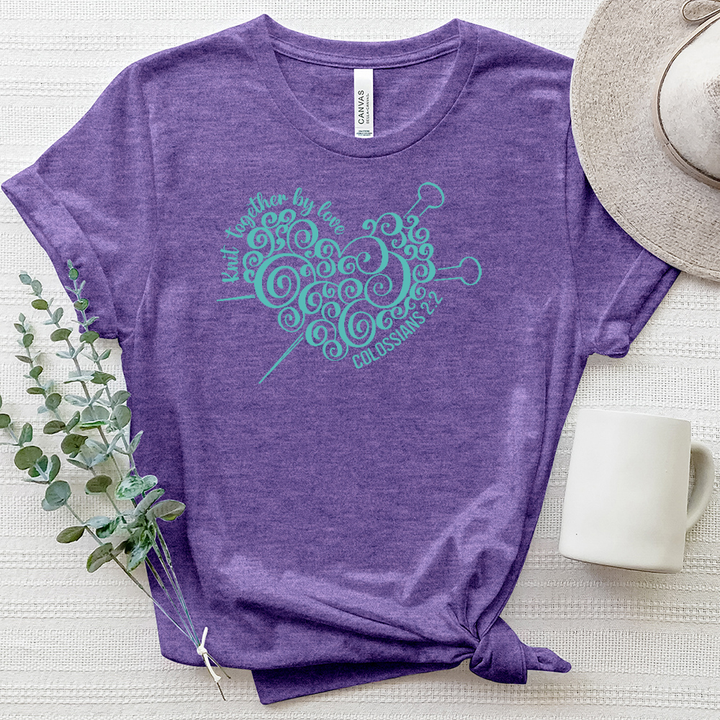 Knit Together Heart Heathered Tee