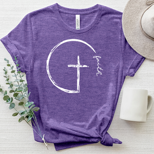 Faith Cross Circle Heathered Tee