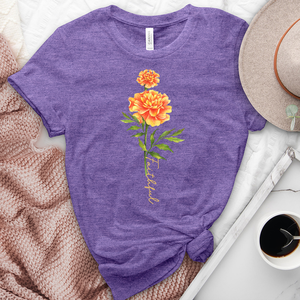 Faithful Flower Heathered Tee