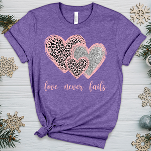 Love Never Fails Heathered Tee