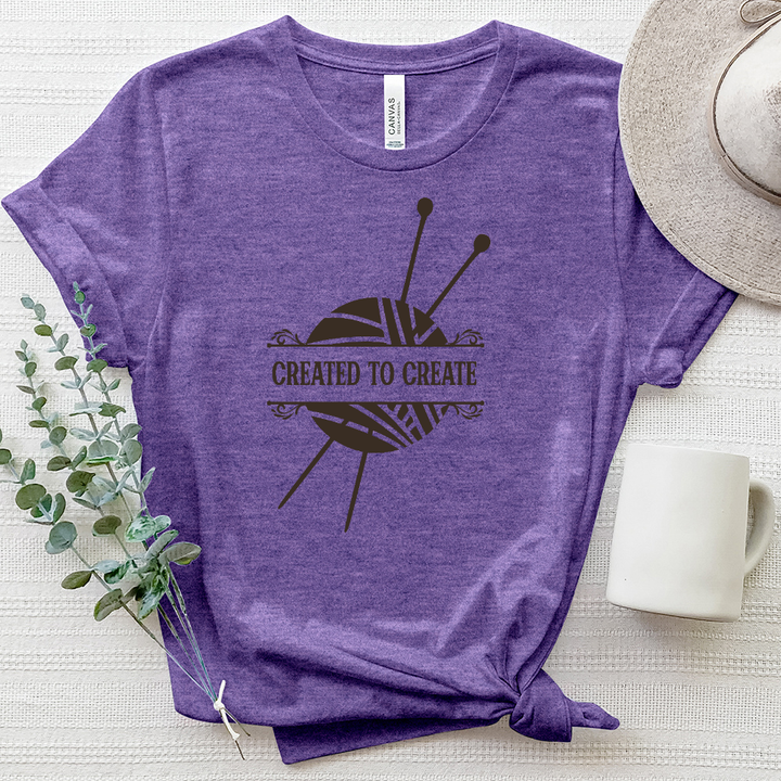 Created to Create Knitting Heathered Tee