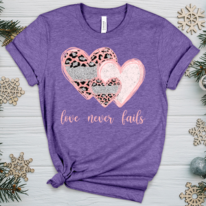 Love Never Fails V7 Heathered Tee