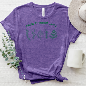 Grow Through Grace Plant Heathered Tee