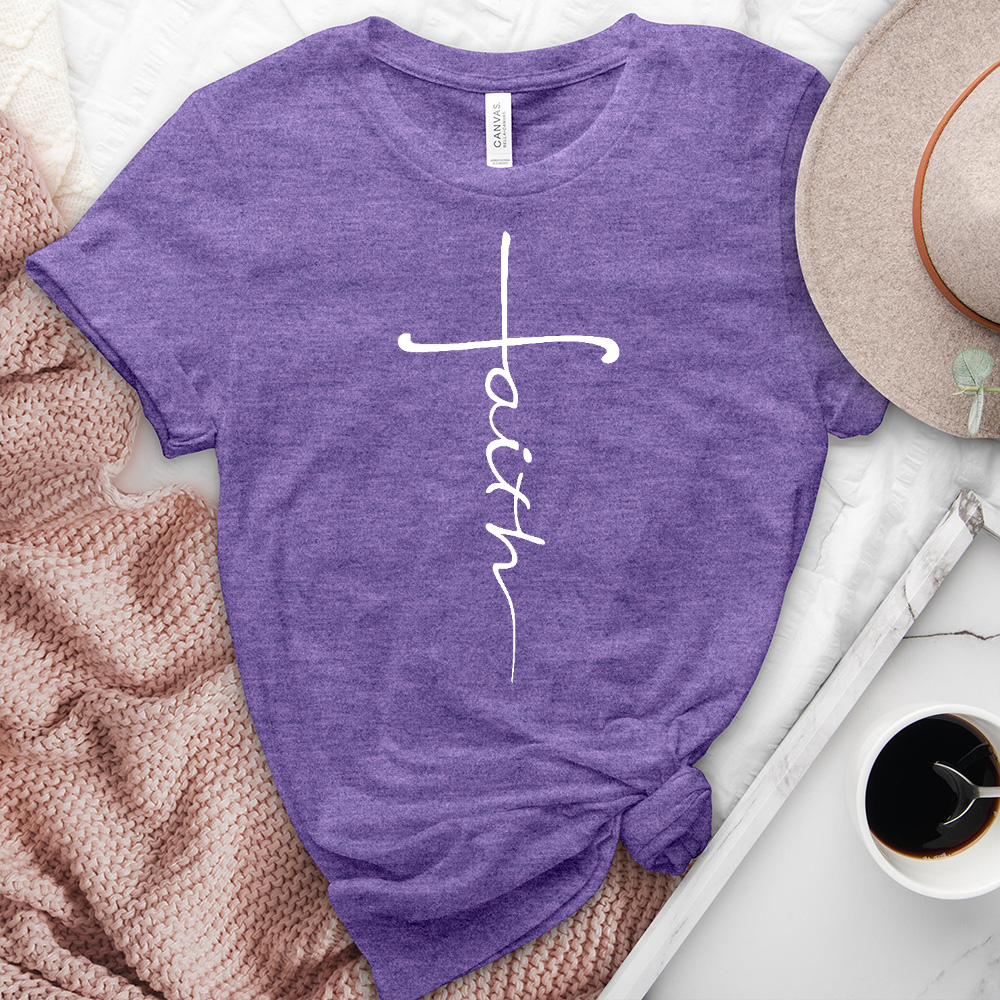 Faith Cross Heathered Tee