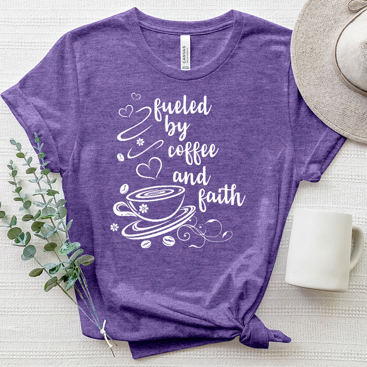 Coffee and Faith Abstract Heathered Tee