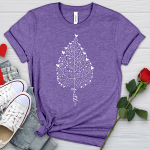 Faith Heart Leaf Heathered Tee