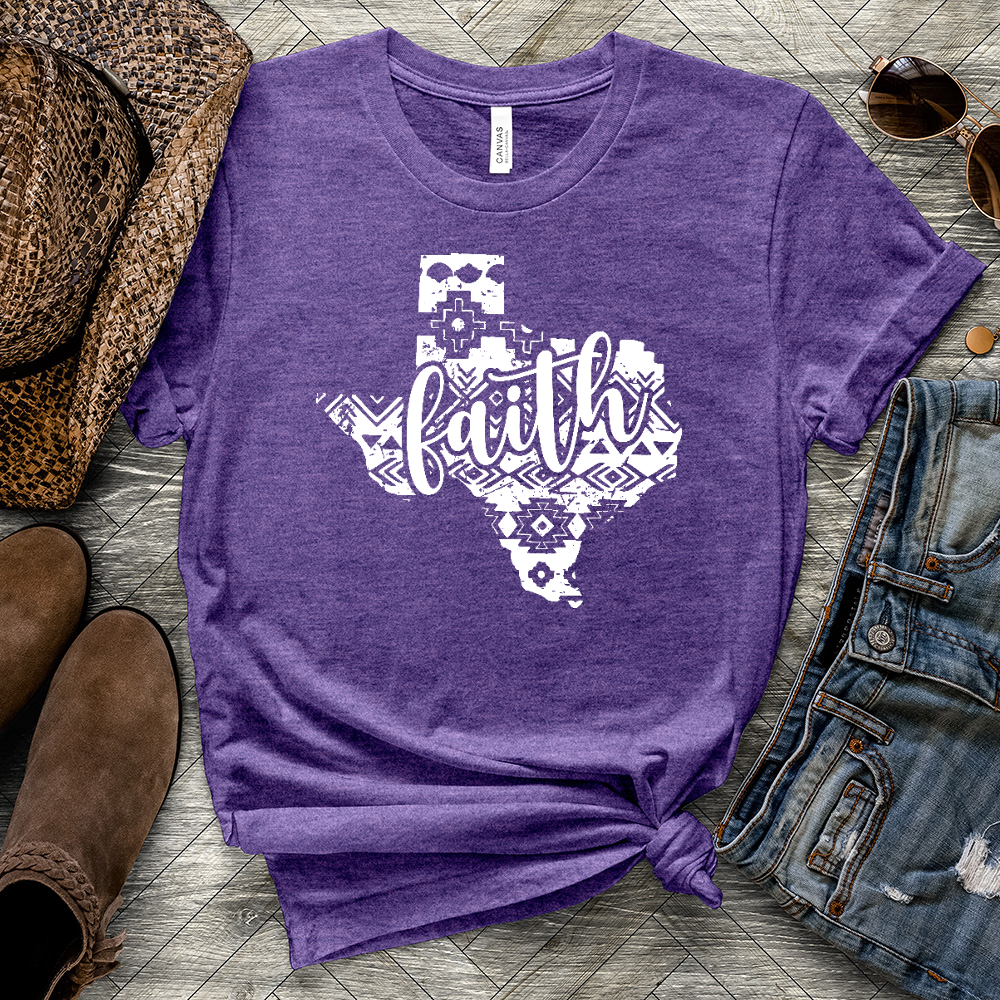 Texas Faith Mosaic Heathered Tee