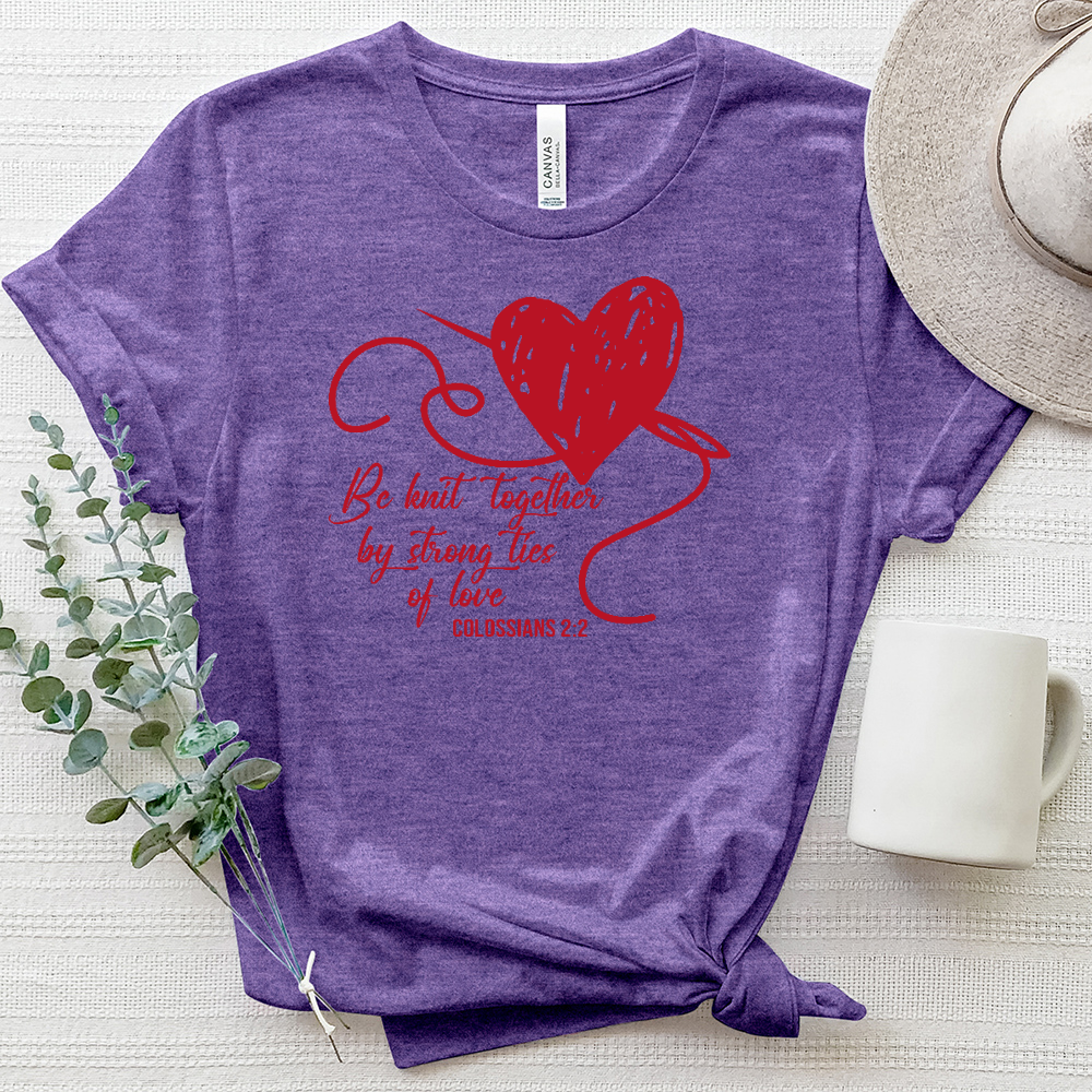 Be Knit Together By Strong Ties Of Love Colossians 22 Heathered Tee