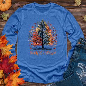 Thankful Blessed Woodland Journey Long Sleeve Tee