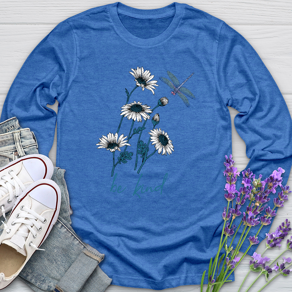 Be Kind daisy Flower Long Sleeve Tee