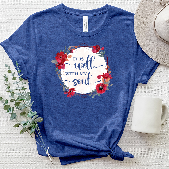 It Is Well Wreath Heathered Tee