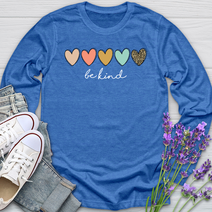 Be Kind Hearts Long Sleeve Tee
