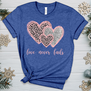 Love Never Fails Heathered Tee