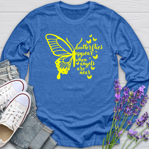 Butterflies Appear Yellow Long Sleeve Tee