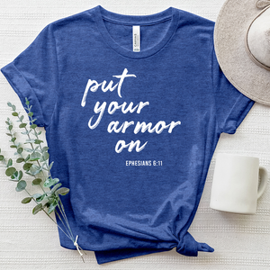 Put Your Prayer Armor On Heathered Tee