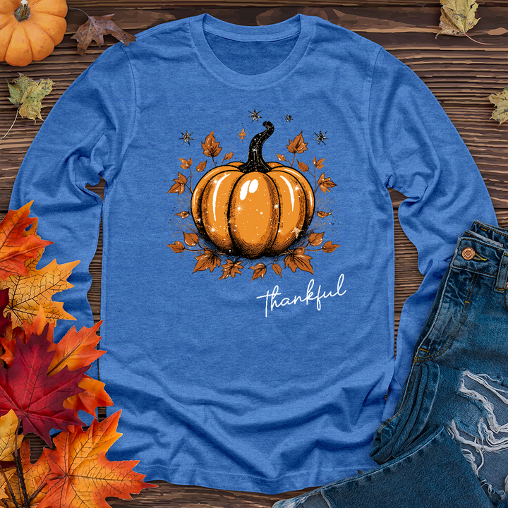 Sparkling Thankful Pumpkin Long Sleeve Tee