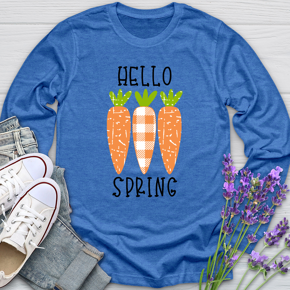 Hello Spring Carrots Long Sleeve Tee