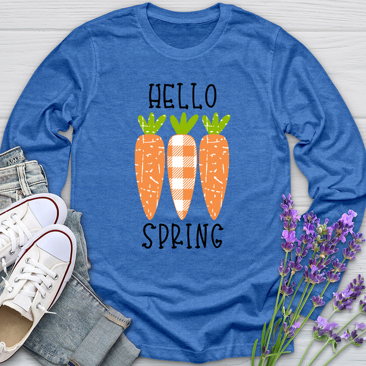 Hello Spring Carrots Long Sleeve Tee