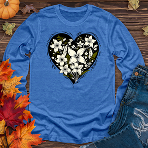 Heart shape flower Long Sleeve Tee