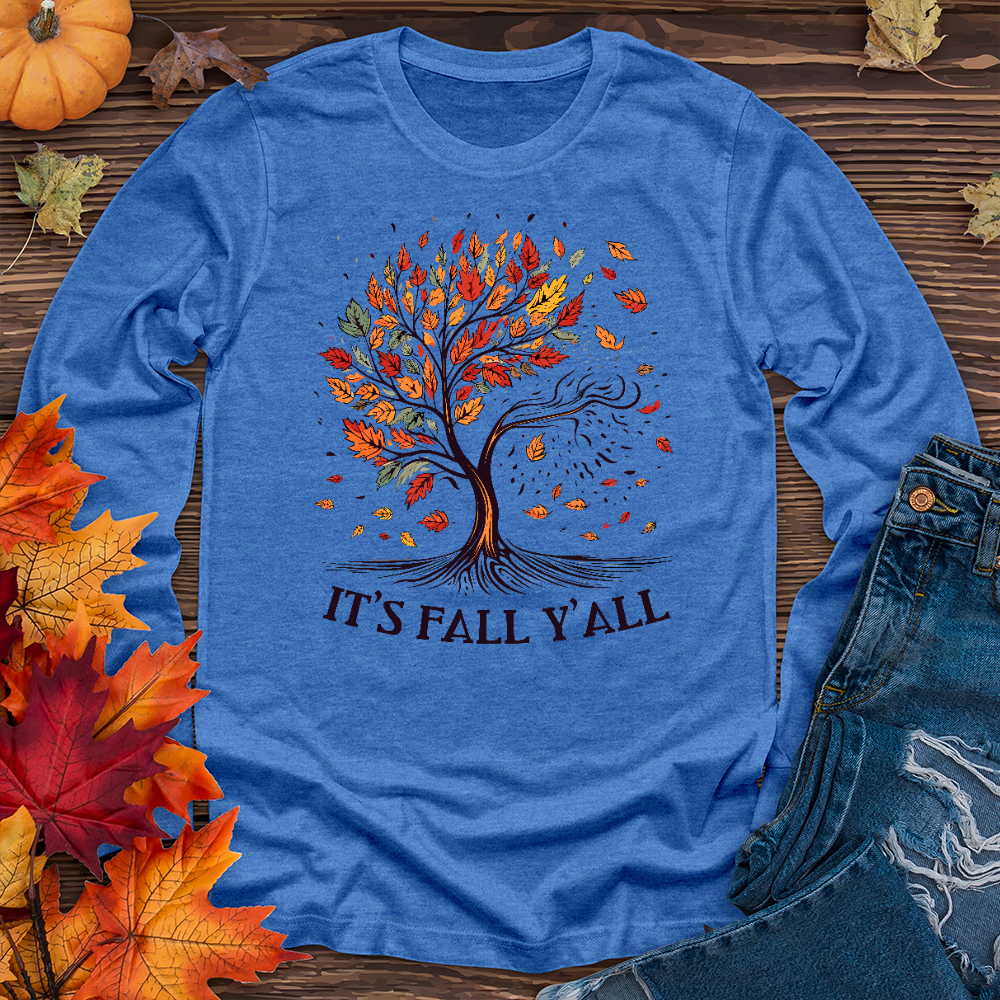 It's Fall Y'all Blooming Long Sleeve Tee