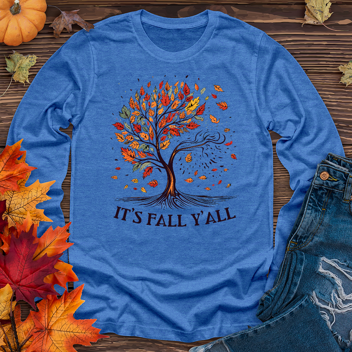 It's Fall Y'all Blooming Long Sleeve Tee