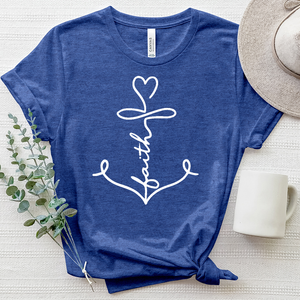 Faith Hope Love Anchor Heathered Tee