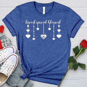 Love Saved Blessed Heathered Tee